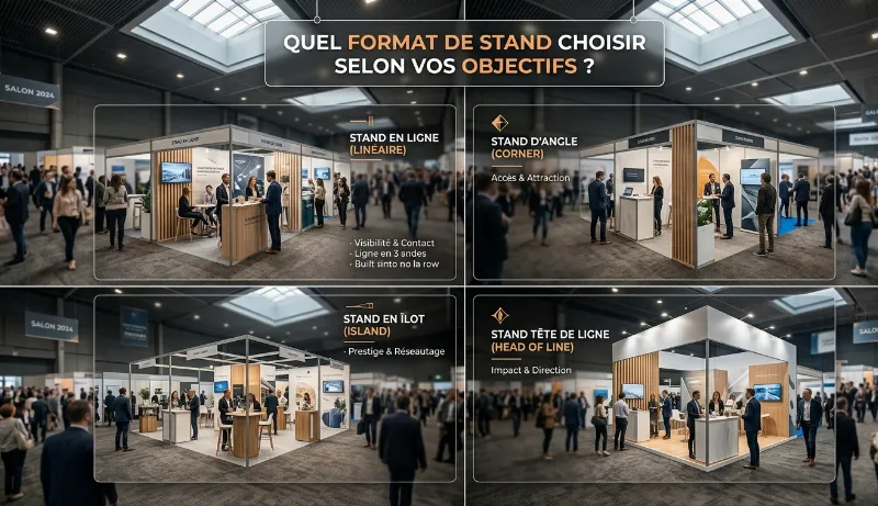 Inline, corner, island or end-cap stand: which format should you choose for your goals?