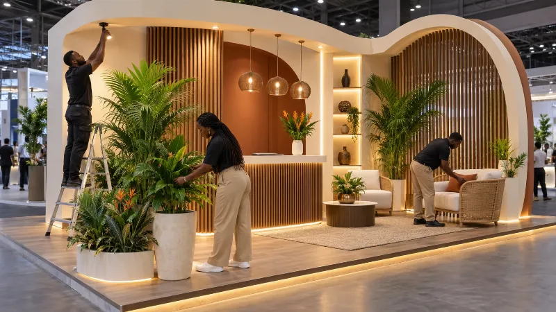 Prestataire décoration stand en Côte d'Ivoire : Pourquoi la fabrication locale l'emporte sur l'importation
