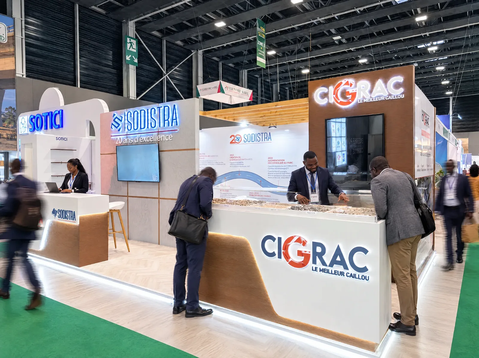 Stand SODISTRA & CIGRAC au SIA d'Abidjan — SODISTRA / CIGRAC — Industrie — SIA - Salon de l'Immobilier d'Abidjan, Abidjan, Côte d'Ivoire — vue 2